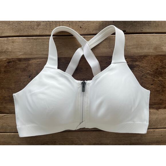 Victoria's Secret White Lines 44DDD  Knockout Front Close Sport Bra VSX - Picture 1 of 2
